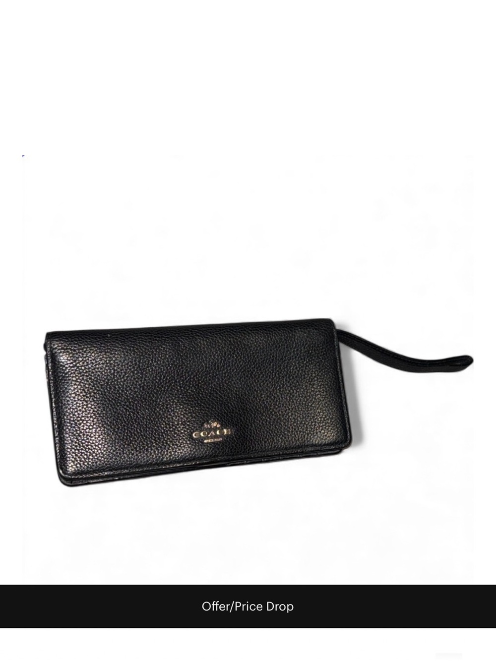Coach Black Wallet with Signature Pattern